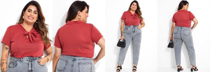 Blusa Terracota em Malha Flam