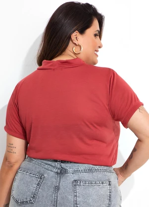 Marguerite - Blusa Terracota em Malha Flamê - MARGUERITE