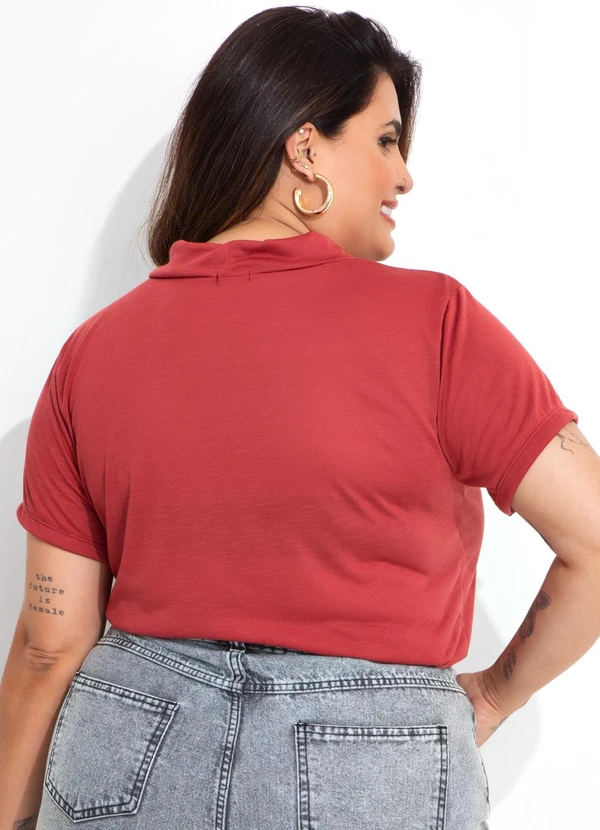 Marguerite - Blusa Terracota em Malha Flamê 2