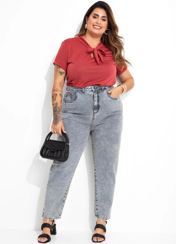 Marguerite - Blusa Terracota em Malha Flamê 3