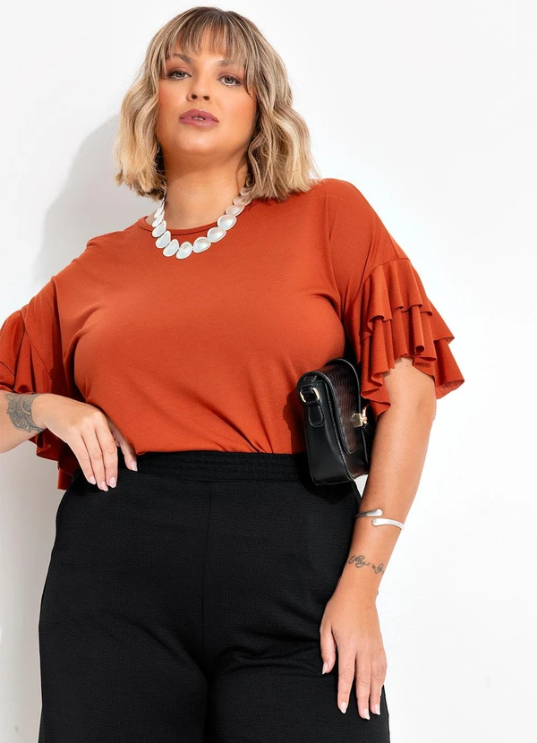 Marguerite - Blusa Terracota em Poliviscose 2