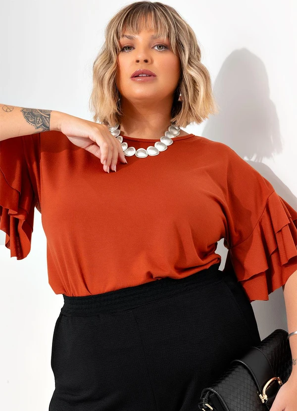 Marguerite - Blusa Terracota em Poliviscose 1