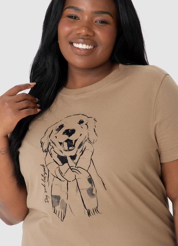 Malwee - Blusa Tradicional Dog Smile Best Smile Bege 3