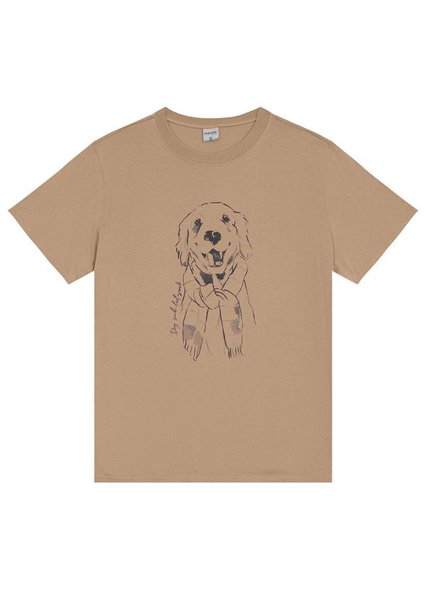 Malwee - Blusa Tradicional Dog Smile Best Smile Bege 5