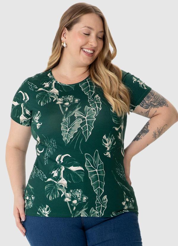 Malwee - Blusa Tropical em Malha Plus Verde 4