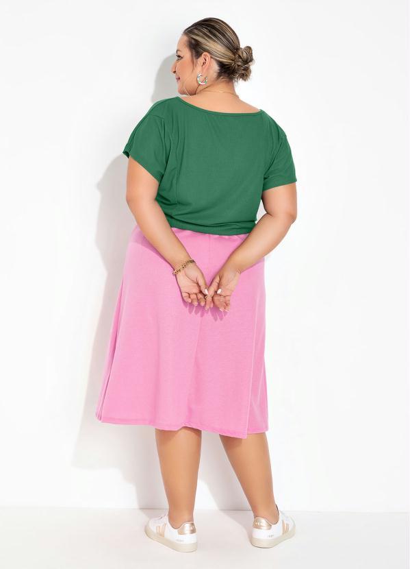 Queima Estoque - Blusa Verde com Elástico na Cintura Plus Size 4