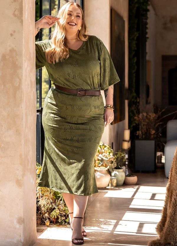 Marguerite - Blusa Verde em Malha Laise 3