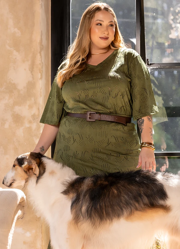 Marguerite - Blusa Verde em Malha Laise 7