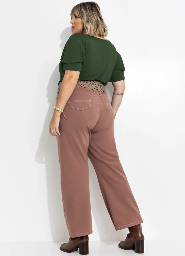 Marguerite - Blusa Verde Escuro em Malha de Viscose 5