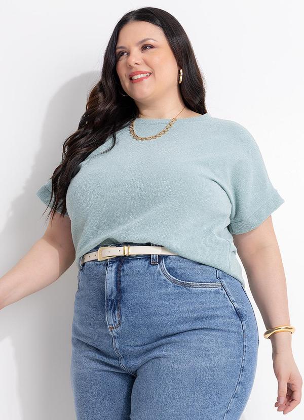 Blusa (Verde Menta) Malha Tric�