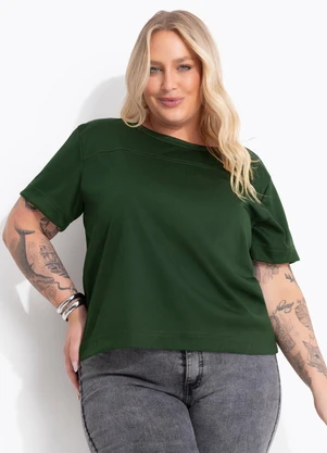 Marguerite - Blusa Verde Militar em Malha de Poliéster - MARGUERITE