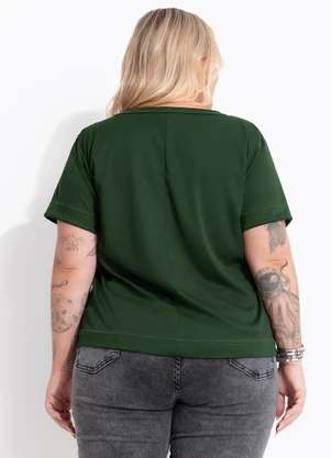 Marguerite - Blusa Verde Militar em Malha de Poliéster - MARGUERITE