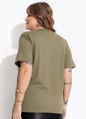 Marguerite - Blusa Verde Oliva em Algodão - MARGUERITE