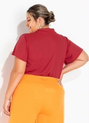 Marguerite - Blusa Vermelha com Amarração Plus Size - MARGUERITE