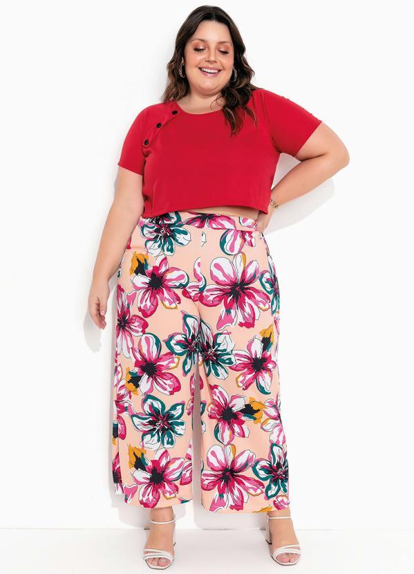 Queima Estoque - Blusa Vermelha com Botões Decorativos Plus Size 3