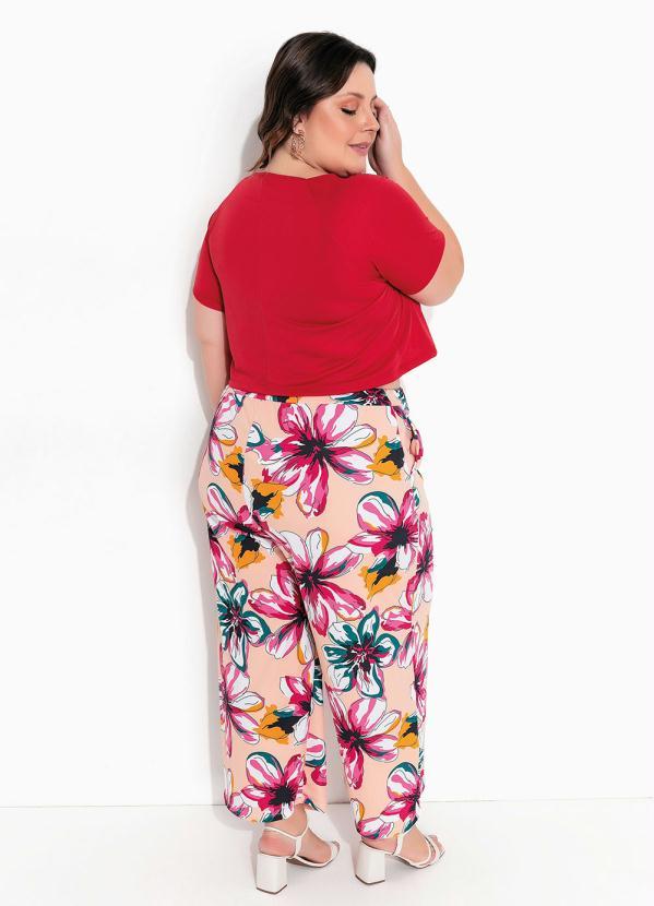 Queima Estoque - Blusa Vermelha com Botões Decorativos Plus Size 4