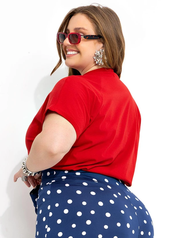 Marguerite - Blusa Vermelha em Malha de Algodão 2