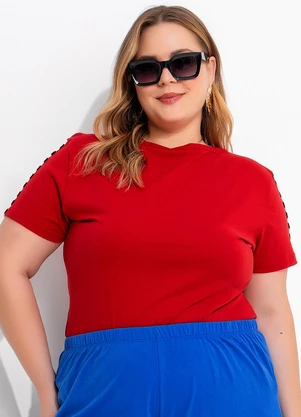 Marguerite - Blusa Vermelha em Malha de Algodão - MARGUERITE