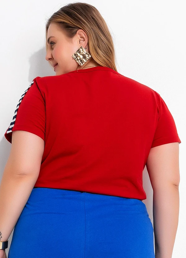 Marguerite - Blusa Vermelha em Malha de Algodão 7