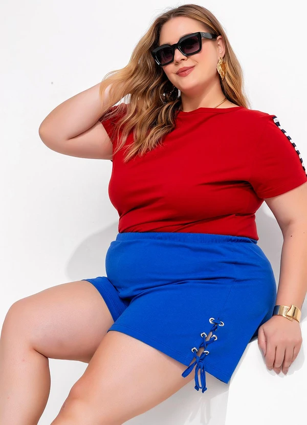 Marguerite - Blusa Vermelha em Malha de Algodão 2