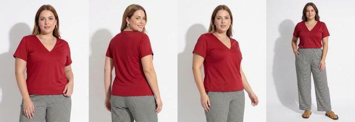 Blusa Vermelho em Malha de Poli�ster