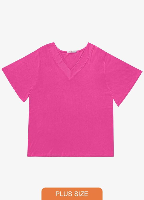 Secret Glam - Blusa Visco Tricot Plus Size Rosa 1