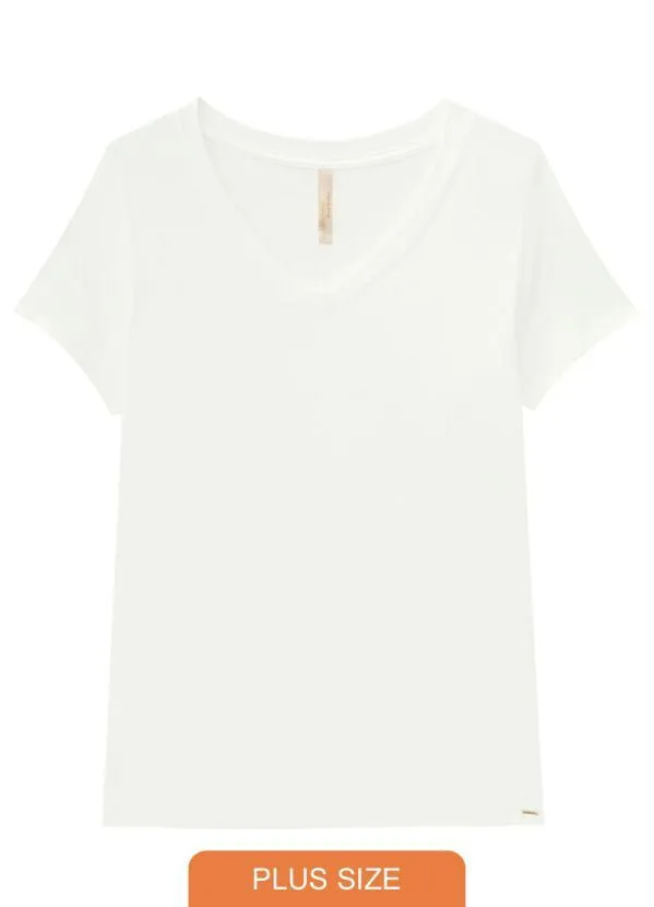 Lunender Mais Mulher - Blusa Viscose com Elastano Branco