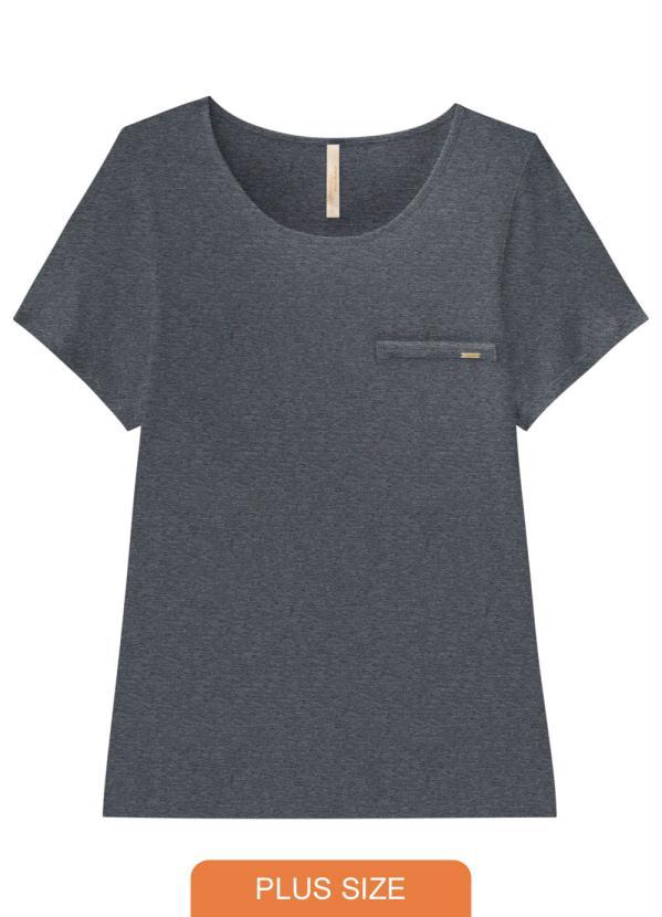 Lunender Mais Mulher - Blusa Viscose com Elastano Cinza