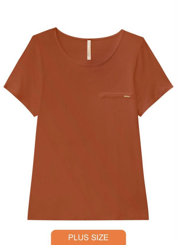 Lunender Mais Mulher - Blusa Viscose com Elastano Laranja