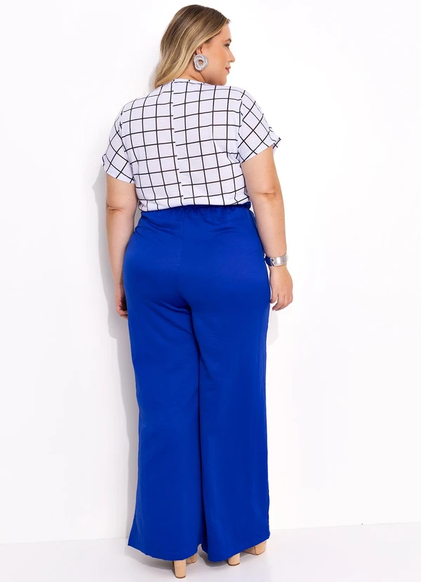 Marguerite - Blusa Xadrez Grid em Malha Flamê 4