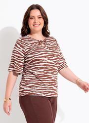 Blusa Zebra Malha de Viscose