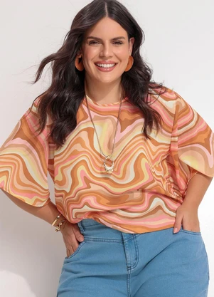 Fakini - Blusa em Crepe Bege - FAKINI