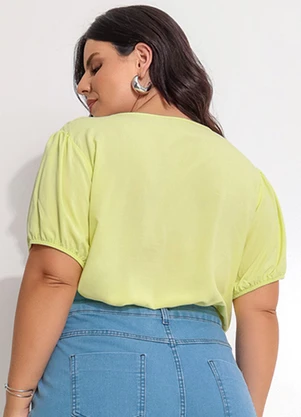 Fakini - Blusa em Viscose Verde - FAKINI