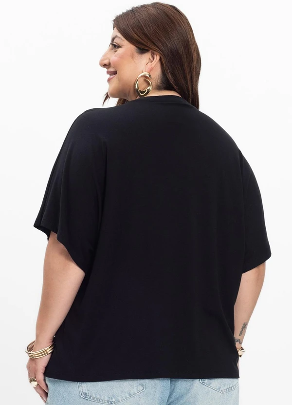 Secret Glam - Camisa Feminina Plus Size Preto 2