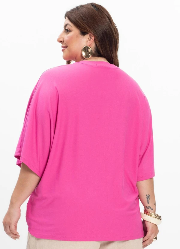 Secret Glam - Camisa Feminina Plus Size Rosa 2
