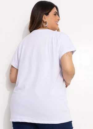 Disney - Camiseta Branco em Malha de Algodão Penteado - DISNEY