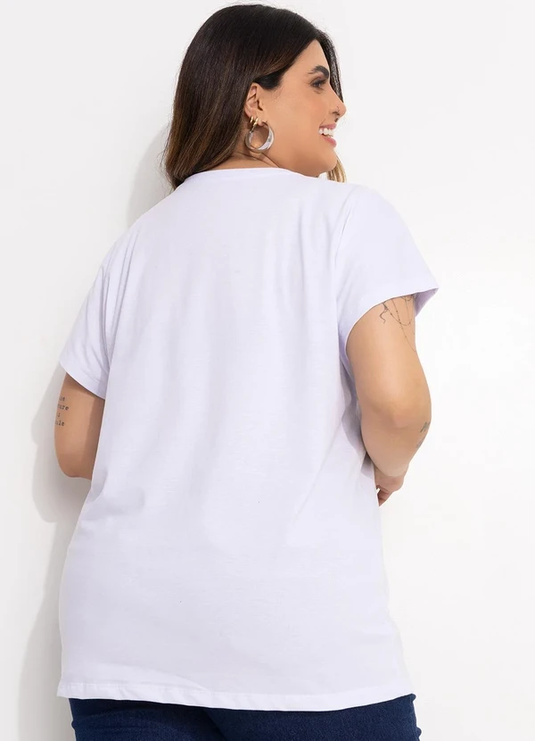 Disney - Camiseta Branco em Malha de Algodão Penteado 2