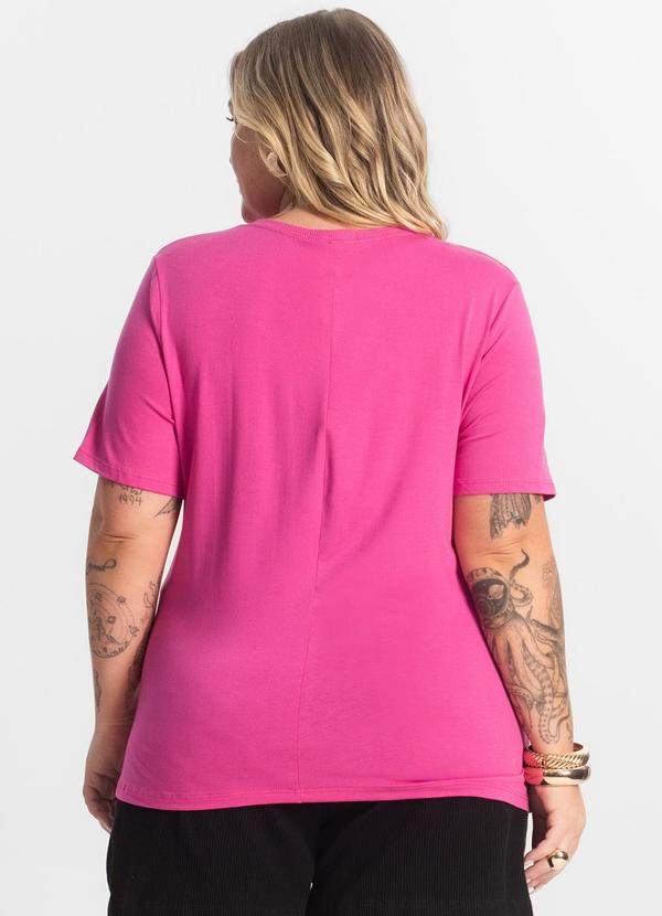 Secret Glam - Camiseta Feminina Plus Size Rosa 3