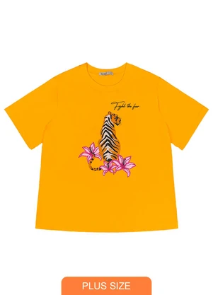 Secret Glam - Camiseta Feminina Plus Size Amarelo - SECRET GLAM