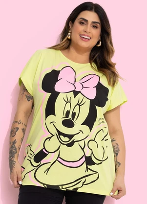 Disney - Camiseta Verde Lima em Malha de Algodão Penteado - DISNEY
