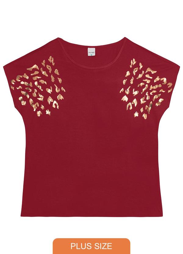 Malwee - Camiseta Vinho Animal Print