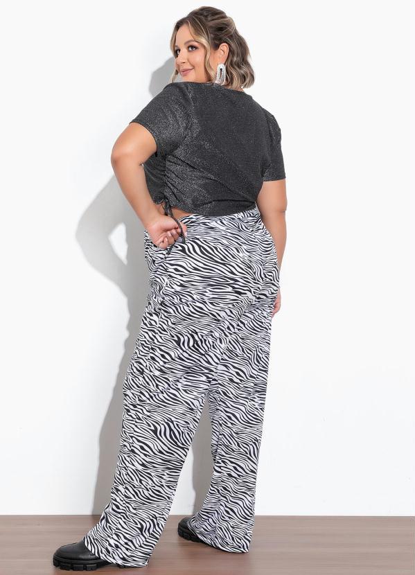 Marguerite - Cropped Prata com Brilho e Franzidos Plus Size 4