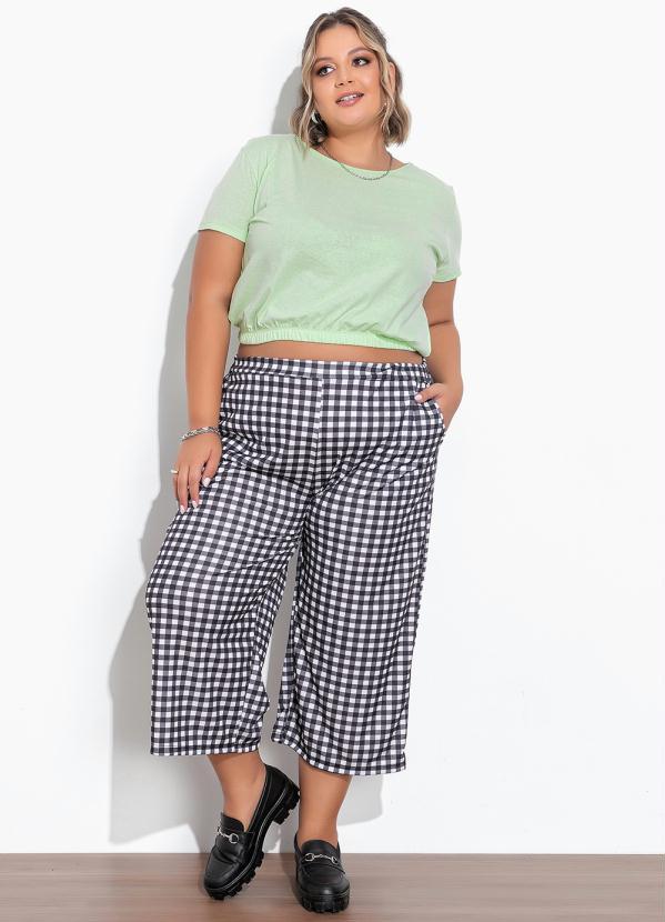 Marguerite - Cropped Verde Clara com Elástico Plus Size 3