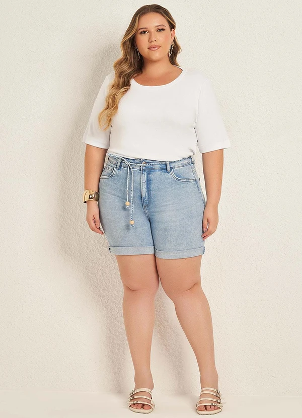 Lisamour - T-Shirt Básica Manga Curta Branco 2