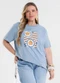 Secret Glam - T-Shirt Feminina com Estampa Bege - variação: Azul
