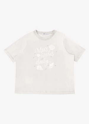 Secret Glam - T- Shirt Feminina com Estampa Bege - SECRET GLAM