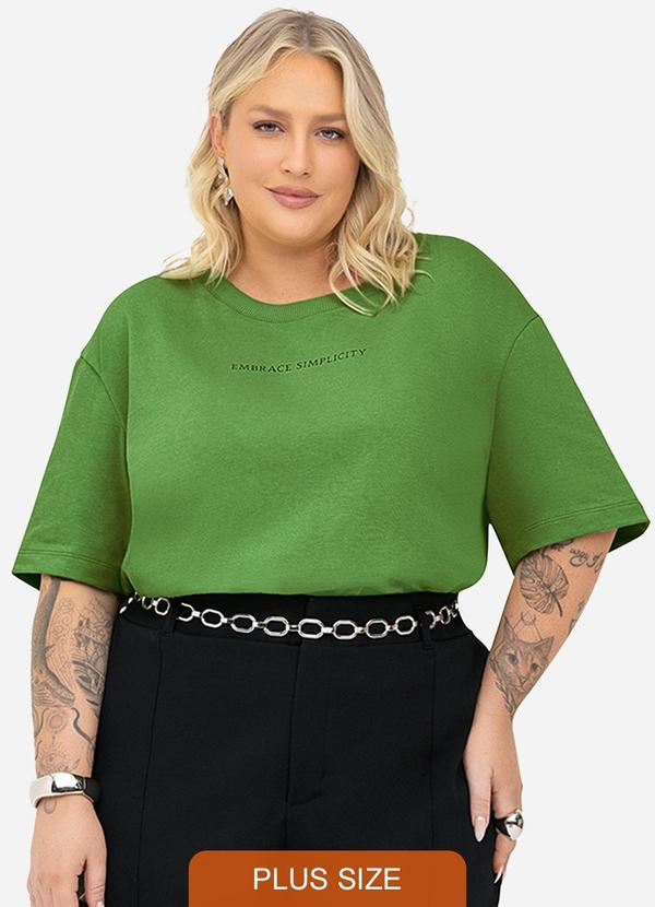 Secret Glam - T- Shirt Feminina Plus Size Verde