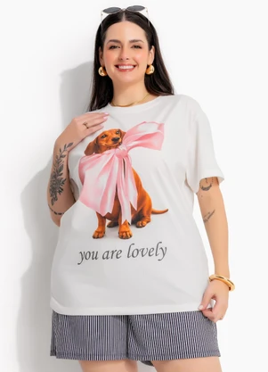 Marguerite - T-Shirt Off White em Algodão Penteado - MARGUERITE