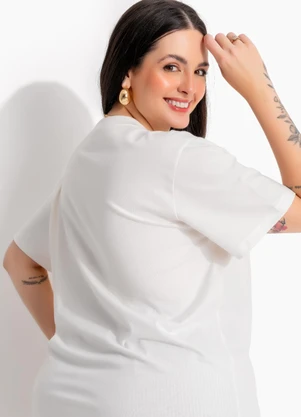 Marguerite - T-Shirt Off White em Algodão Penteado - MARGUERITE