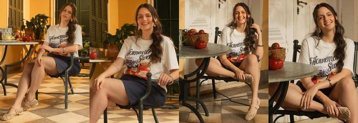 T-Shirt Off White em Algod�o Penteado
